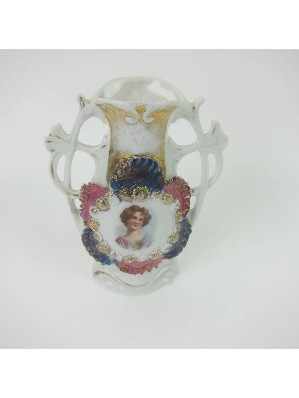 Antique Porcelain Mini Bud Vase 4.75